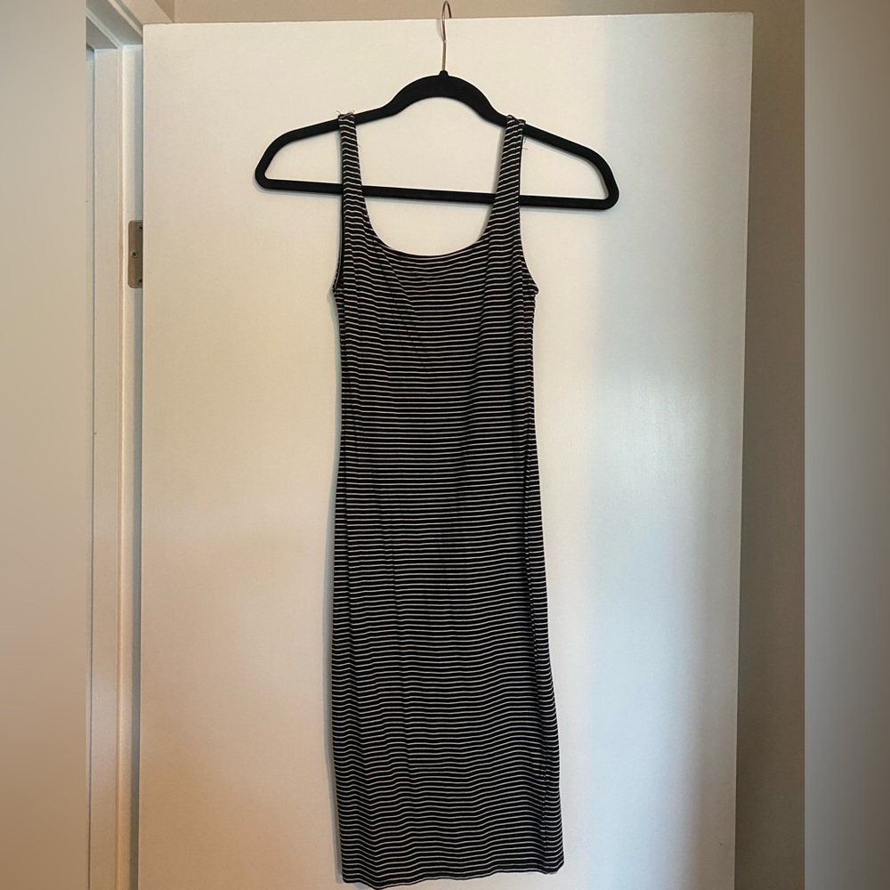 Heart & Hips Striped Black and White Bodycon Dress